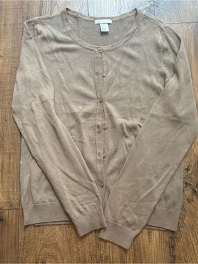 Women’s H&M Lightweight Brown Button-Front Cardigan Sweater